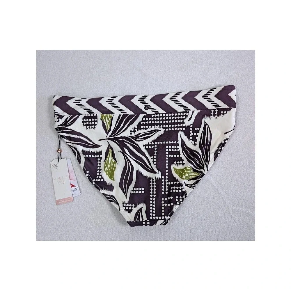 Calia Bikini Swim Bottom Womens Size XXL Mid Rise UPF Vacation Resort Floral New - Picture 2 of 7